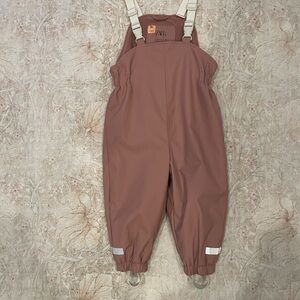 Zara RUBBERIZED WATER-RESISTANT FLEECE-LINED OVERALLS, 18-24 mo